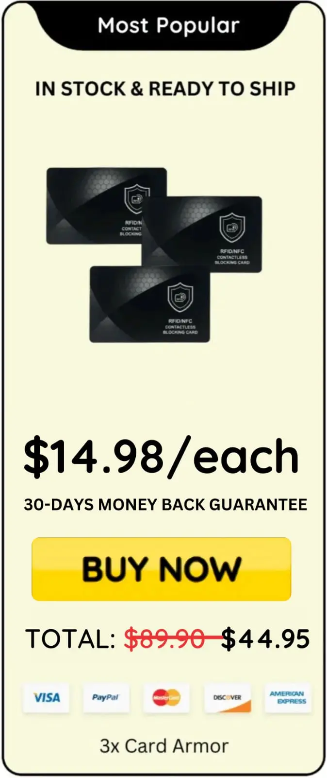 Card Armor offer price